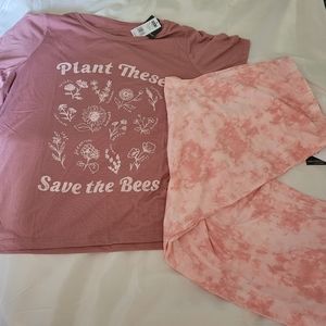 Greyson Threads 1x pink pajama set NWT